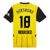 Maillot de Supporter Borussia Dortmund Moukoko 18 Domicile 2024-25 Pour Homme